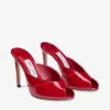 Brigitte Mule 100 Ruby Red Patent Leather Mules