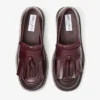 Buff Fringe Loafer Deep Merlot Waxed Calf Loafers
