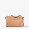 Callie Flap Toffee Suede Shoulder Bag