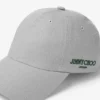 Cap 85 Grey and British Green Cotton Baseball Cap with Jimmy Choo Logo