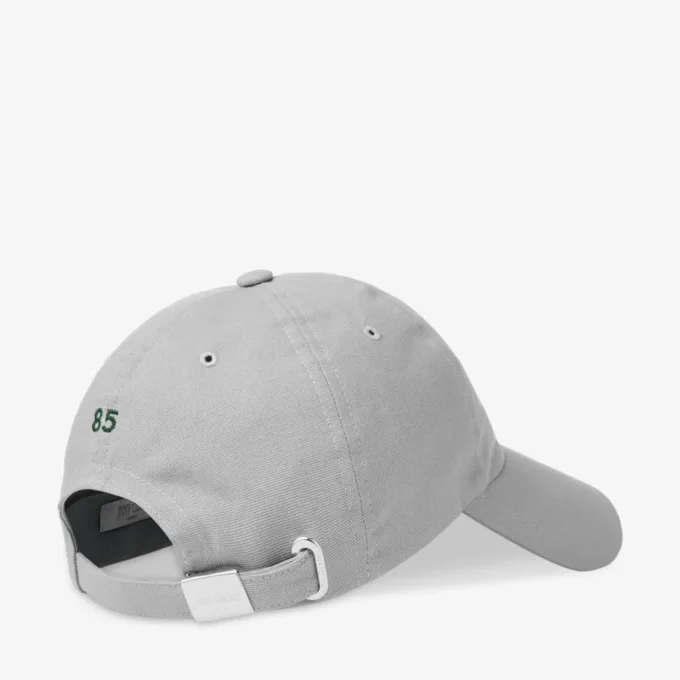 Cap 85 Grey and British Green Cotton Baseball Cap with Jimmy Choo Logo