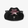Cinch Medium Black Knitted Wool Shoulder Bag