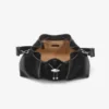 Cinch Medium Black Leather Shoulder Bag