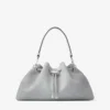 Cinch Medium Dove Suede Denim and Smooth Calf Leather Shoulder Bag