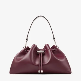 Cinch Medium Garnet Leather Shoulder Bag