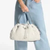 Cinch Medium Latte Knitted Wool Shoulder Bag