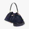 Cinch Medium Marine Suede Shoulder Bag