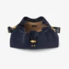 Cinch Medium Marine Suede Shoulder Bag