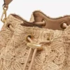 Cinch Medium Natural Flower Woven Raffia Shoulder Bag