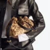 Cinch Medium Natural Leopard Print Pony Shoulder Bag