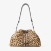 Cinch Medium Natural Leopard Print Pony Shoulder Bag