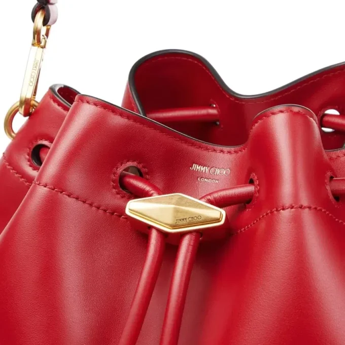 Cinch Medium Ruby Red Leather Shoulder Bag