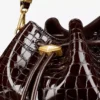 Cinch Medium Sambuco Croc Embossed Leather Shoulder Bag
