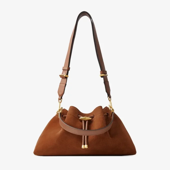 Cinch Medium Tan Suede Shoulder Bag