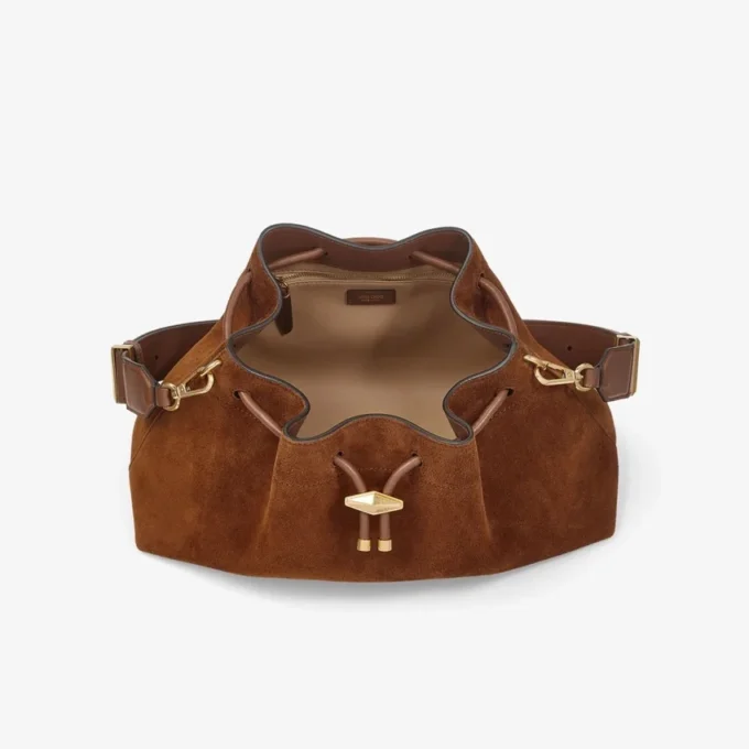 Cinch Medium Tan Suede Shoulder Bag