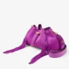 Cinch Medium Violet Orchid Suede Shoulder Bag with Fringes