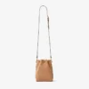 Cinch Mini Toffee Suede Mini Bag with Suede Fringe Tassels