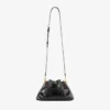 Cinch Small Black Soft Shiny Biker Leather Shoulder Bag