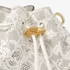 Cinch Small Latte Perforated Lace Leather Shoulder Bag