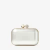Cloud Ivory Mother of Pearl Clutch Bag with Crystal Clasp