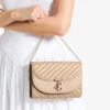 Curve Clutch Chai Quilted Biker Leather Clutch Bag