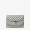 Curve Clutch Dove Quilted Biker Leather Clutch Bag