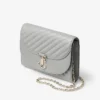 Curve Clutch Dove Quilted Biker Leather Clutch Bag