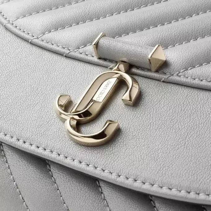 Curve Clutch Dove Quilted Biker Leather Clutch Bag