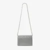 Curve Clutch Dove Quilted Biker Leather Clutch Bag