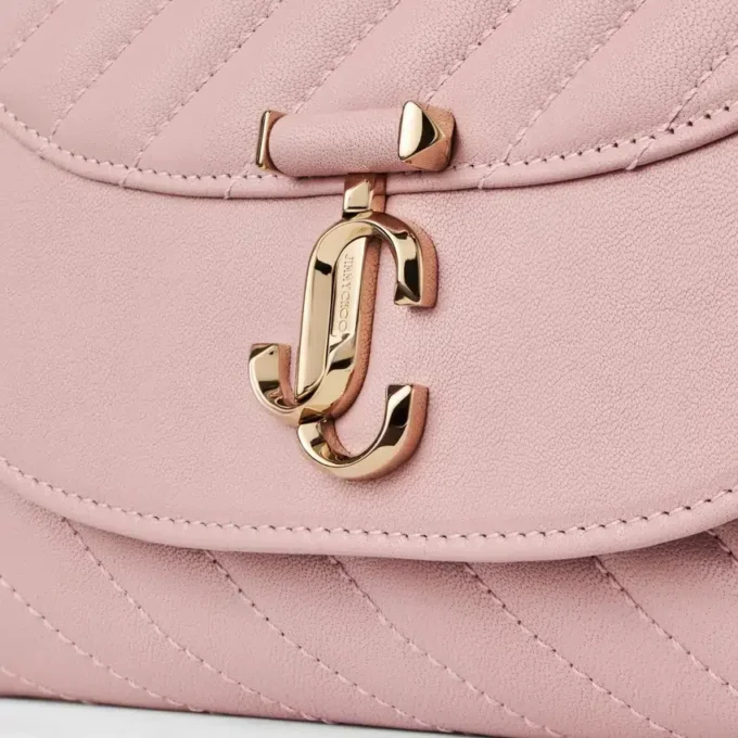 Curve Clutch Rose Quilted Biker Leather Clutch Bag