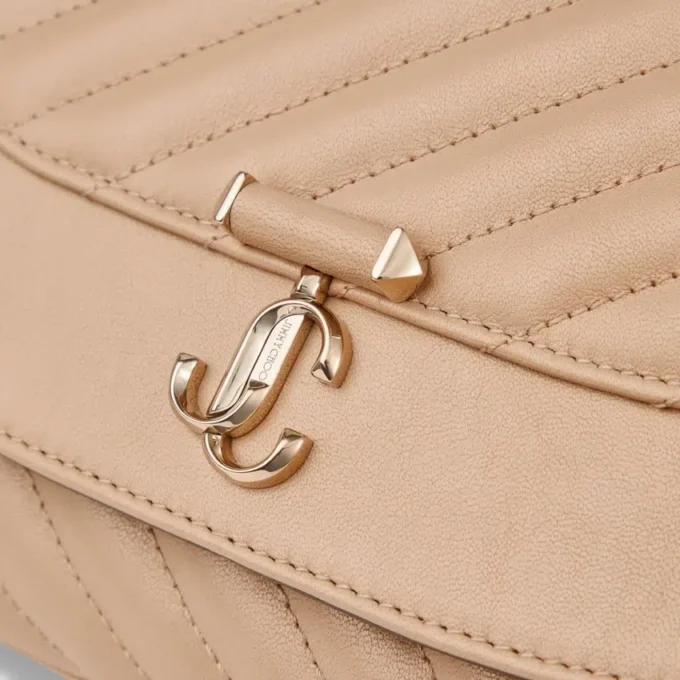 Curve Cross Body Medium Chai Quilted Biker Leather Crossbody Bag