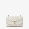 Curve Crossbody Small Latte Quilted Nappa Leather Crossbody Bag