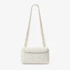 Curve Crossbody Small Latte Quilted Nappa Leather Crossbody Bag