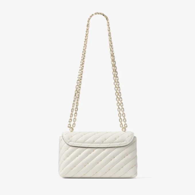 Curve Crossbody Small Latte Quilted Nappa Leather Crossbody Bag