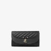 Curve Wallet with Chain Black Quilted Biker Leather Wallet with Chain