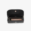 Curve Wallet with Chain Black Quilted Biker Leather Wallet with Chain