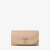 Curve Wallet with Chain Chai Quilted Biker Leather Wallet with Chain