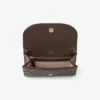 Curve Wallet with Chain Chocolate Quilted Biker Leather Wallet Chain