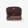 Curve Wallet with Chain Deep Merlot Quilted Biker Leather Wallet Chain