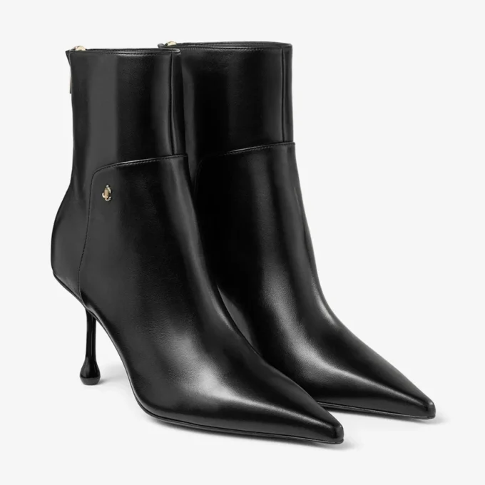 Cycas Ankle Boot 80 Black Nappa Leather Ankle Boots