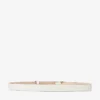 Diamond Clasp Belt Latte Leather Clasp Belt