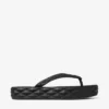 Diamond Flip Flop Black Rubber Flats