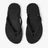 Diamond Flip Flop Black Rubber Flats