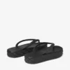 Diamond Flip Flop Black Rubber Flats