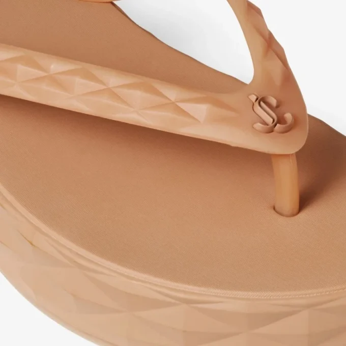 Diamond Flip Flop Caramel Rubber Flip-Flops