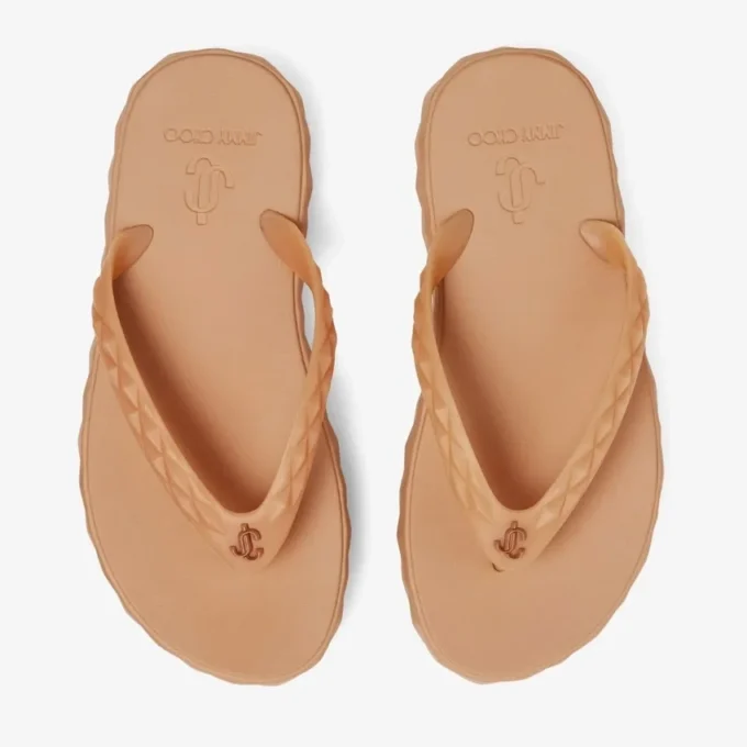 Diamond Flip Flop Caramel Rubber Flip-Flops