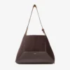 Diamond Hobo Medium Coffee Suede Shoulder Bag