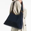 Diamond Hobo Medium Marine Suede Shoulder Bag