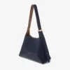 Diamond Hobo Medium Marine Suede Shoulder Bag