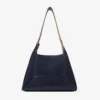 Diamond Hobo Medium Marine Suede Shoulder Bag